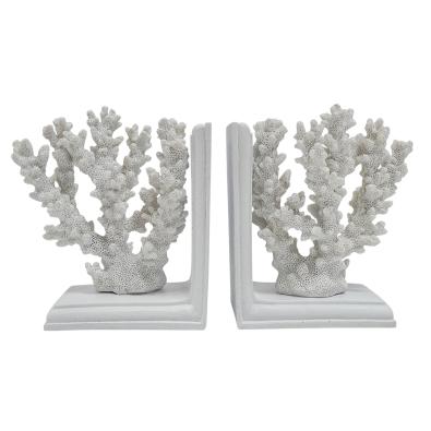 Coral bookends white