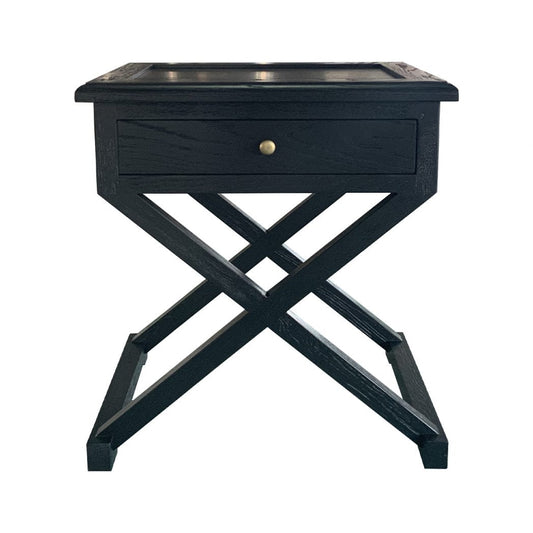 Levi Side Table - Black Oak