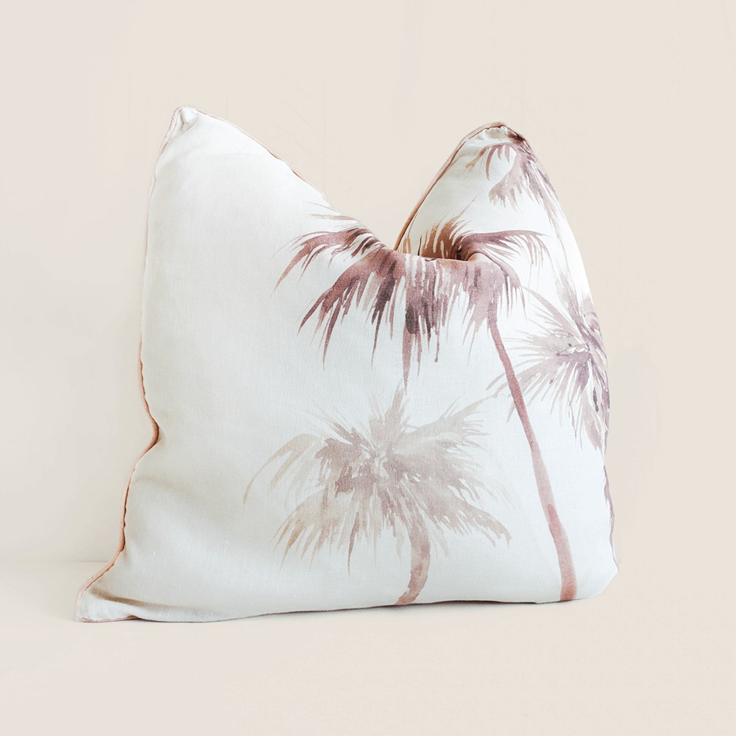 Cushion - Palm Perfection Mustard - Feather Insert