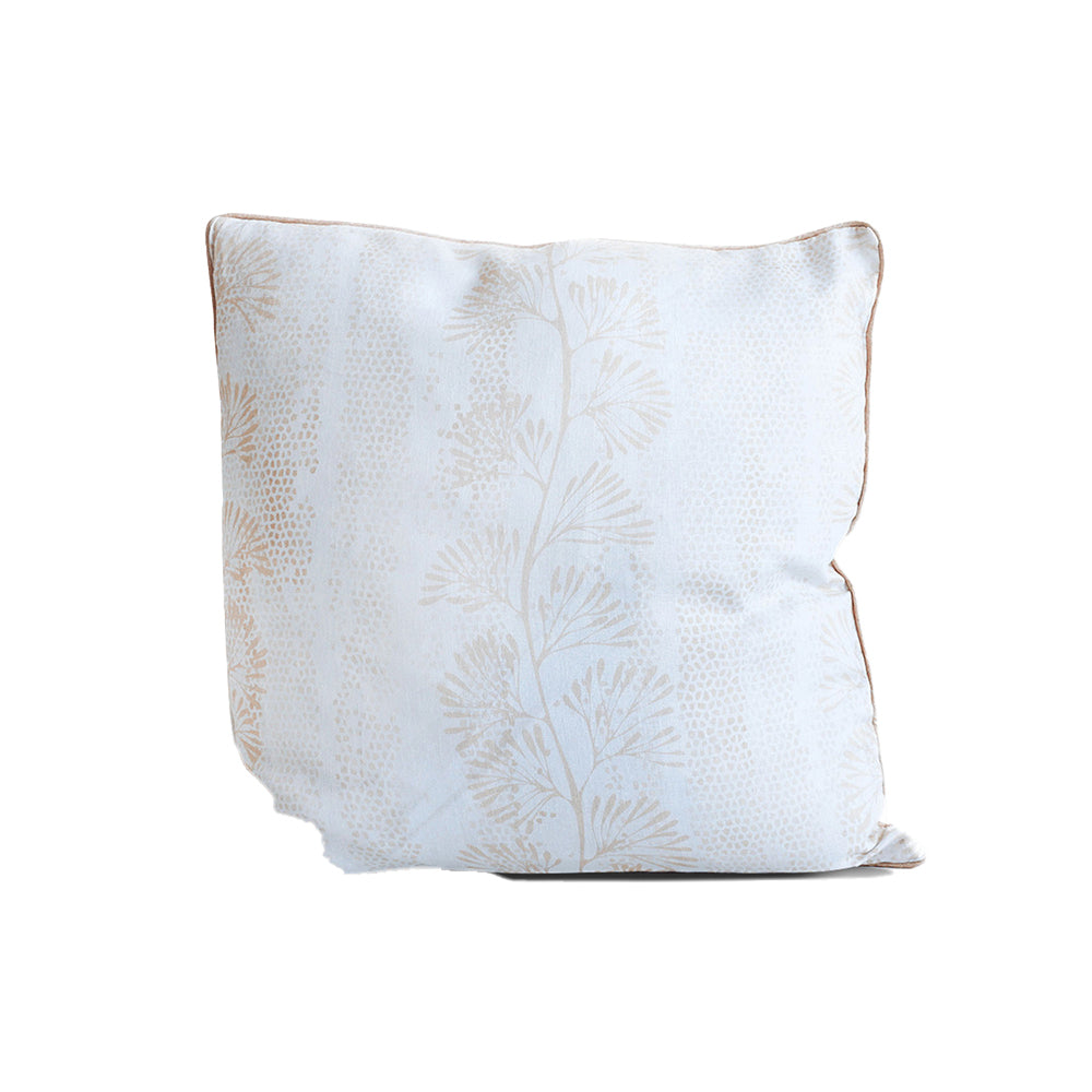 Piped Cushion - Tristana Touch Mustard Peach - Feather Insert