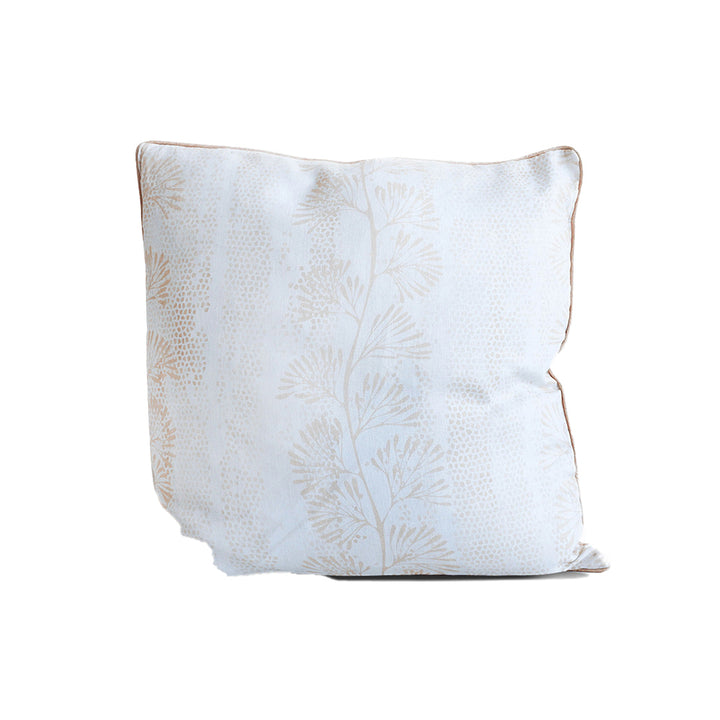 Piped Cushion - Tristana Touch Mustard Peach - Feather Insert