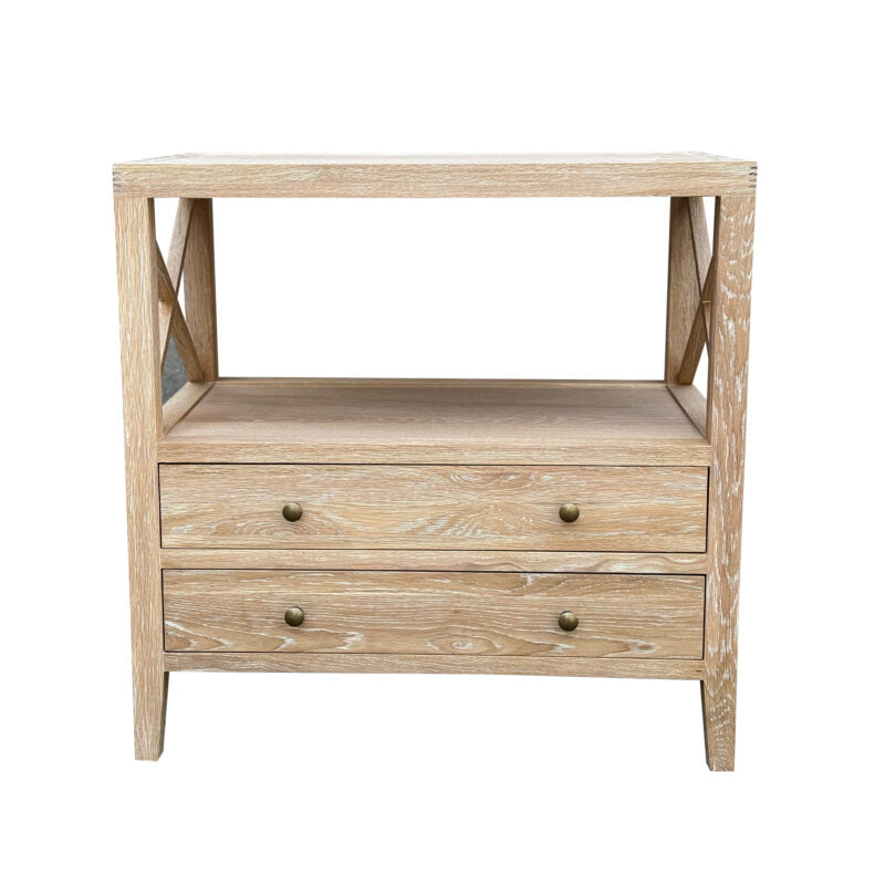 Davos Whitewash Oak Side Table