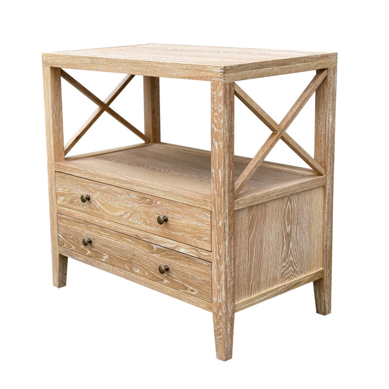 Davos Whitewash Oak Side Table