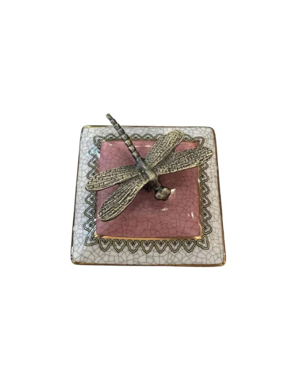Dragonfly Trinket Box - Rose