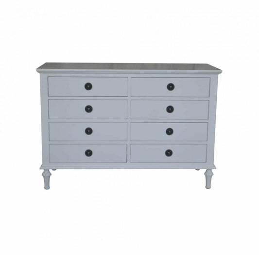 Emmerson 8 Drawers Dresser - White - Brass Handles