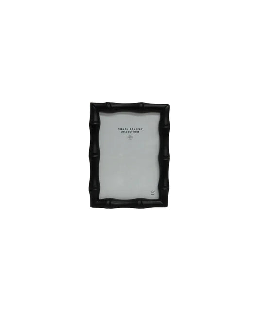 Photo frame black faux bamboo