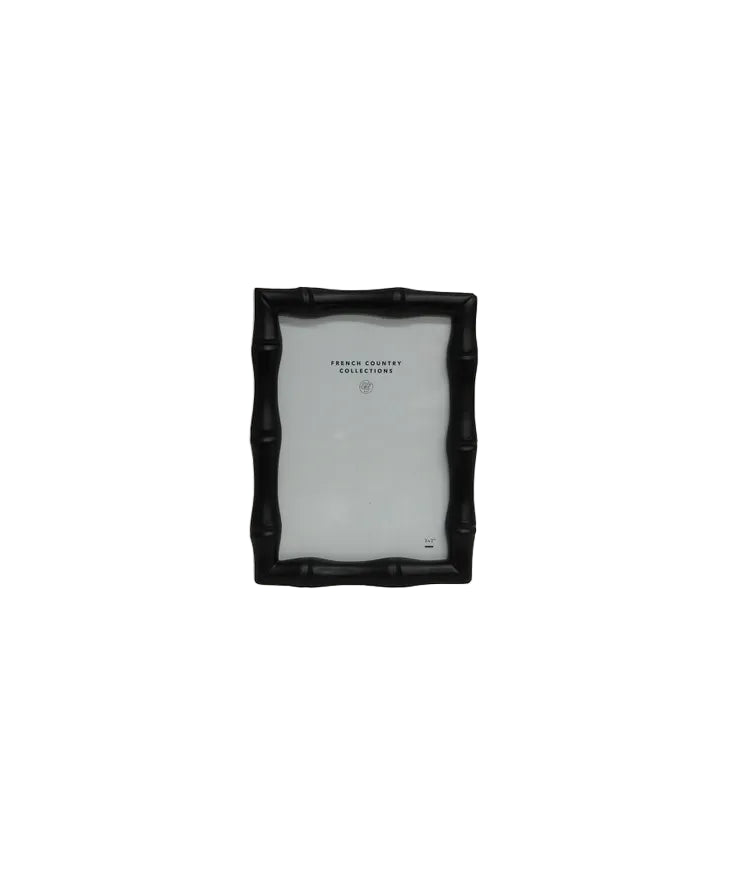 Photo frame black faux bamboo
