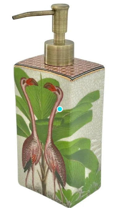 Flamingo Porcelain Soap Dispenser