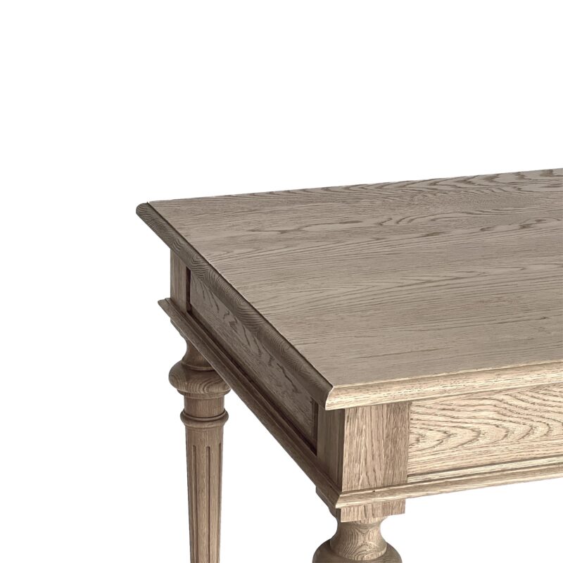 French Provincial Desk - Weathered Oak