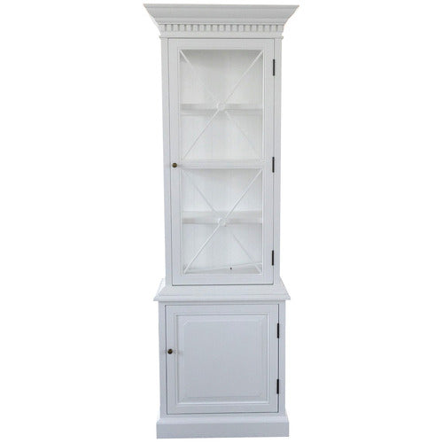 French Single Door Cabinet - White