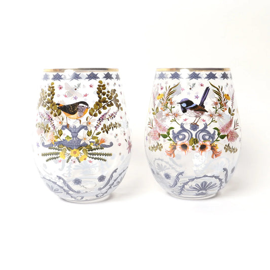 Glass Tumbler - Set of 2 - Enchanted Garden