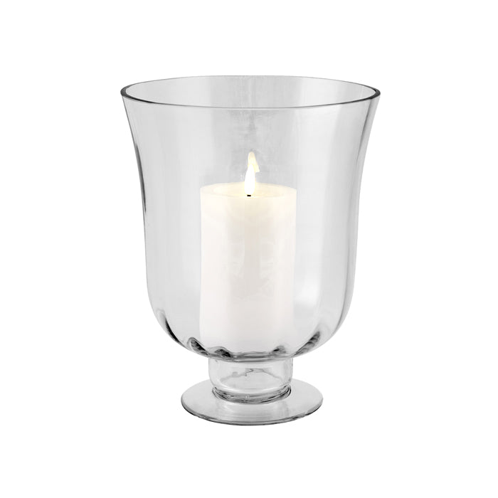 Glass urn hurricane vase