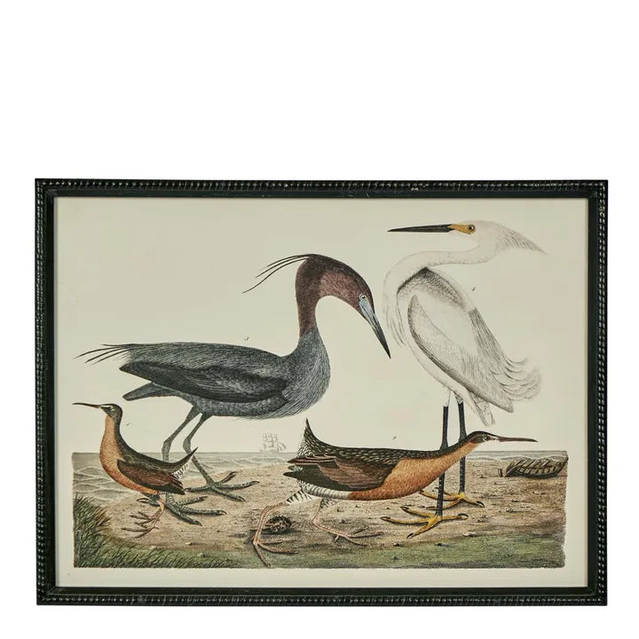 Graceful Cranes Wall Art print black frame