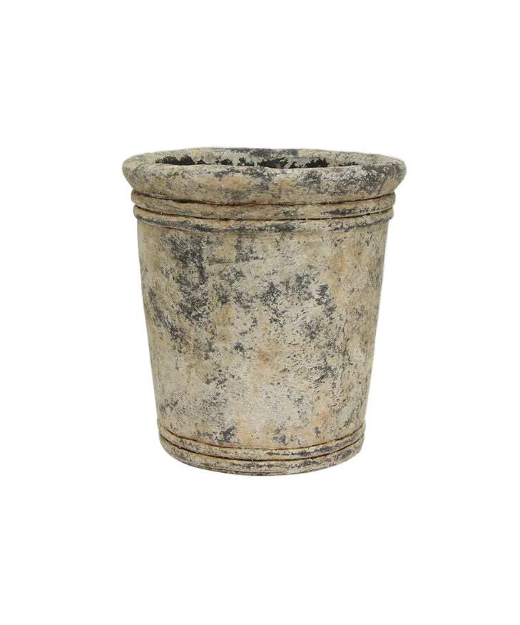 French planter rustic grey