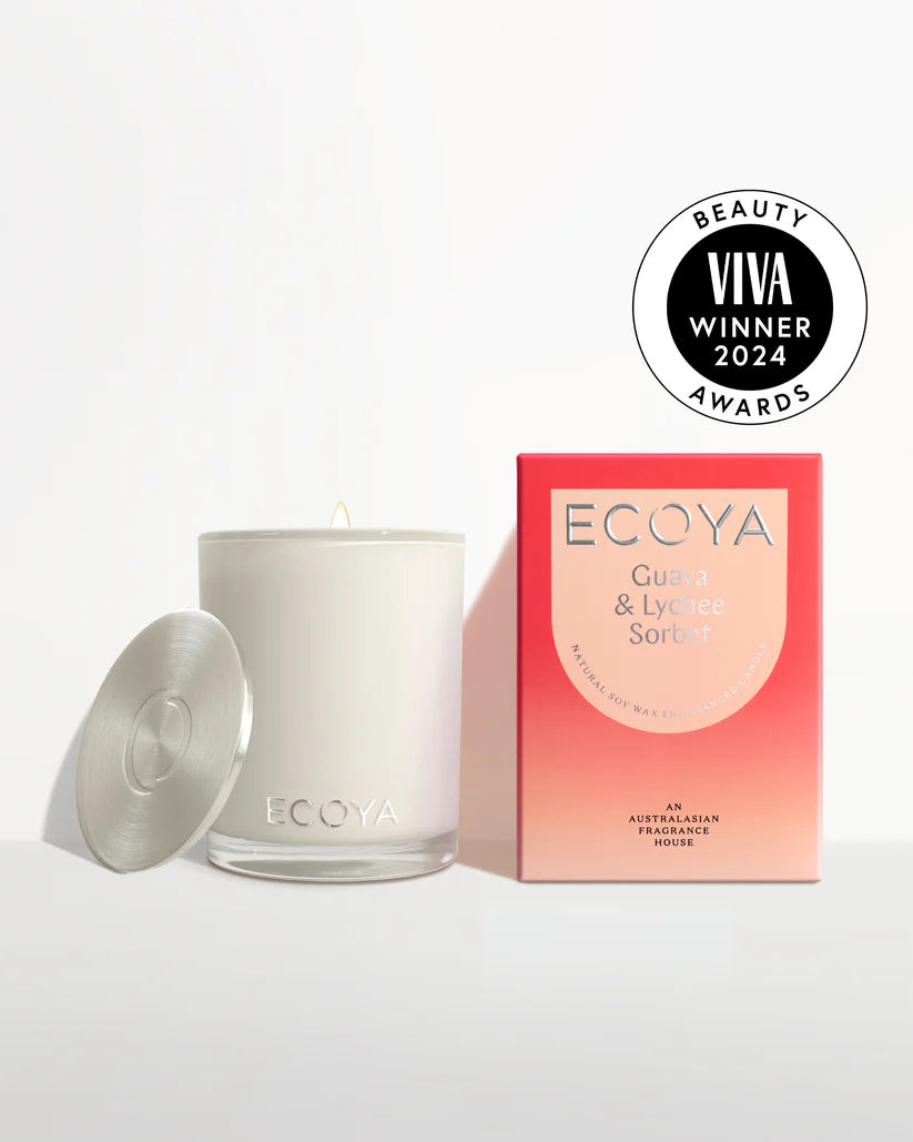 Scented soy candle Ecoya Guava and Lychee sorbet