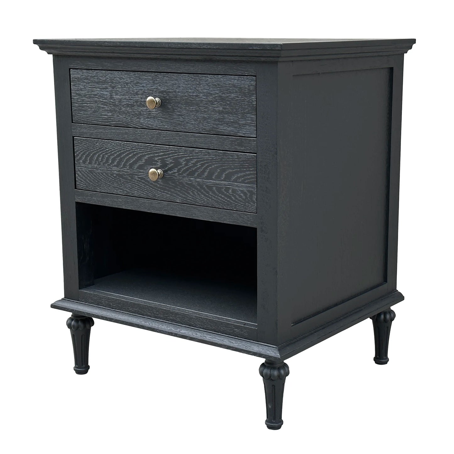 Emmerson - Two Drawer - Black Oak