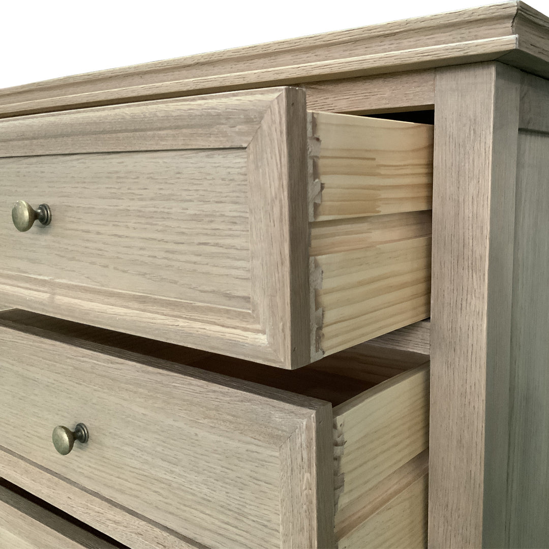 Cleveland 6 Drawer Chest - Weathered Oak