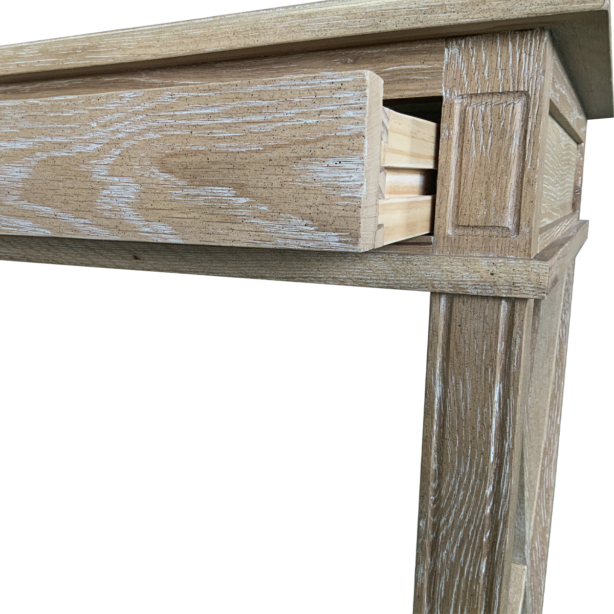 X Brace Desk Whitewashed Oak - 150cm