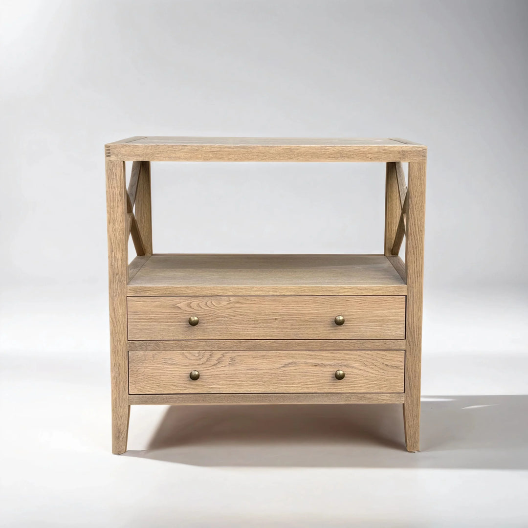Davos Weathered Oak Side Table