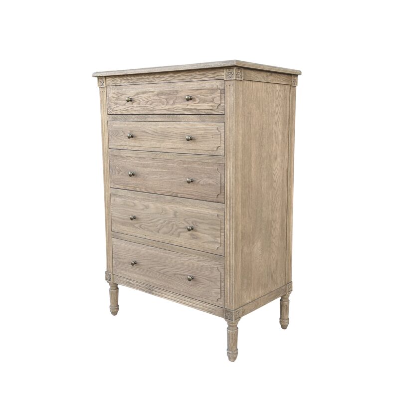 Flinders Weathered Oak Chest - Round Knobs