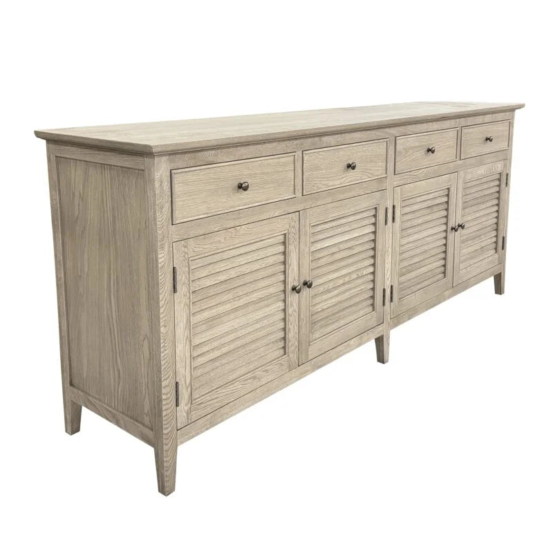 Hampton Louvre Sideboard - Weathered Oak