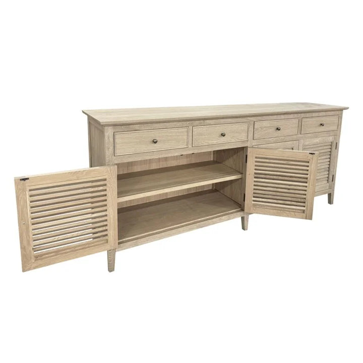Hampton Louvre Sideboard - Weathered Oak