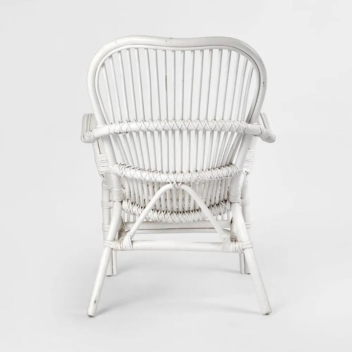 Hamptons Rattan Armchair White
