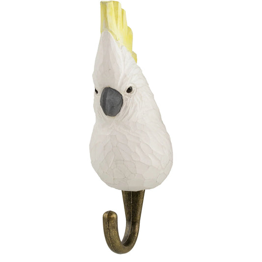 Hand Carved Cockatoo Hook