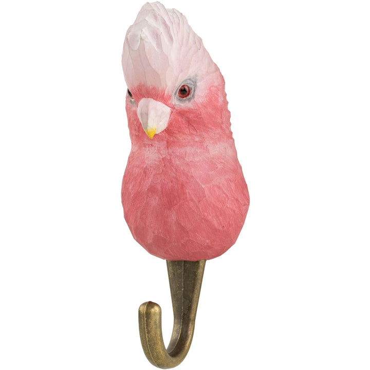 hand carved wooden galah wall hook