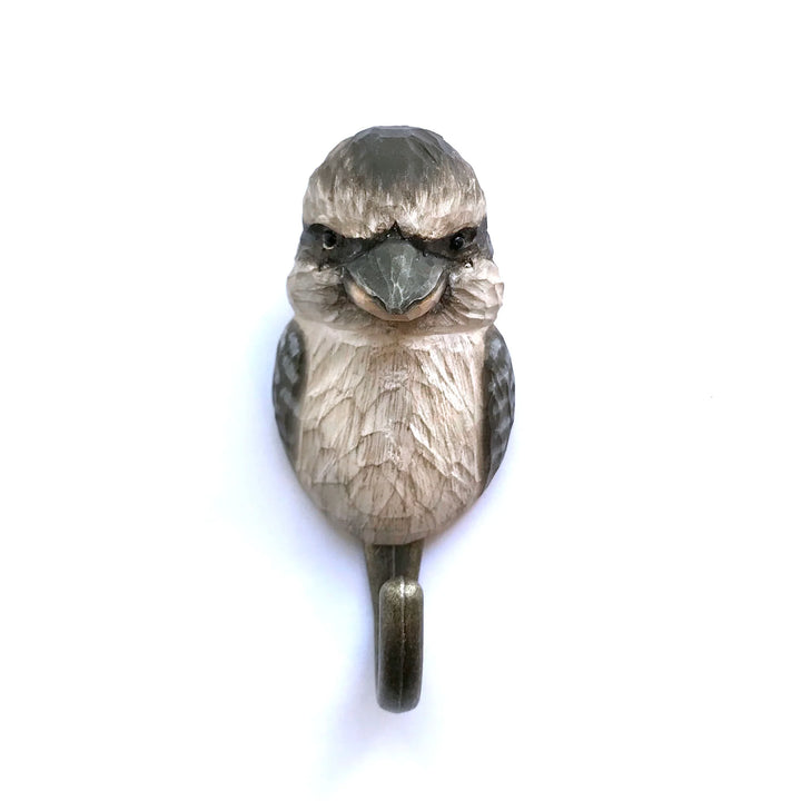 Hand Carved wooden Kookaburra wall Hook