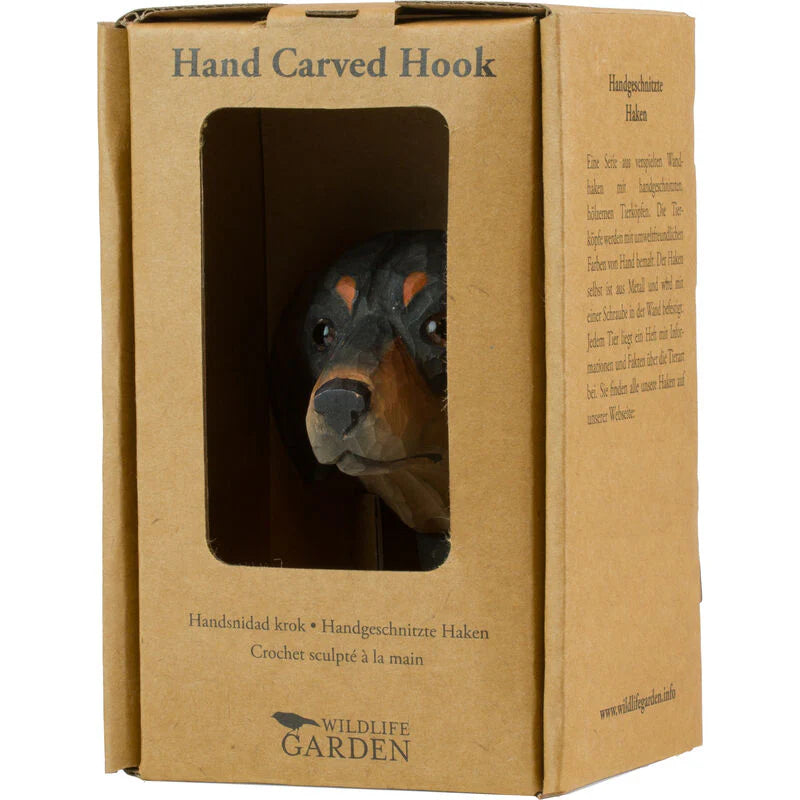 Hand Carved Dachshund Hook