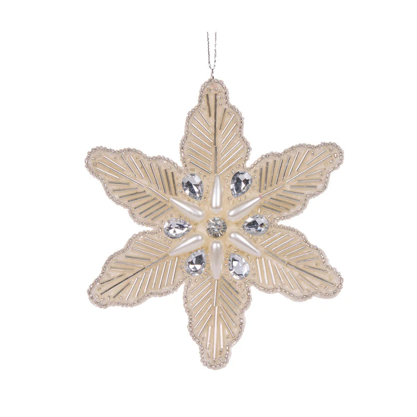 Hanging Jewel Snowflake - Champagme