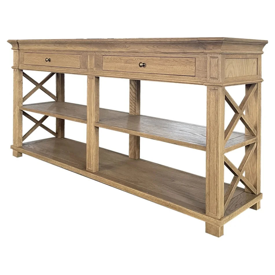 Heston Console - Large - Weathered Oak