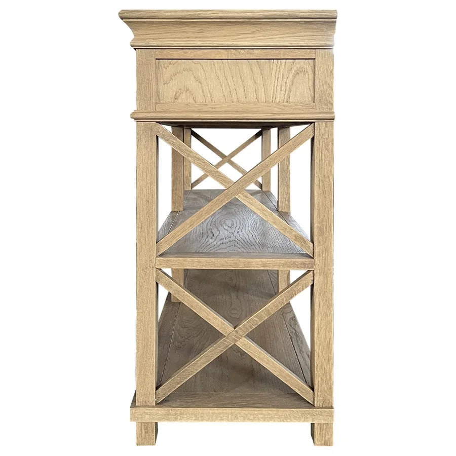 Heston Console - Large - Weathered Oak