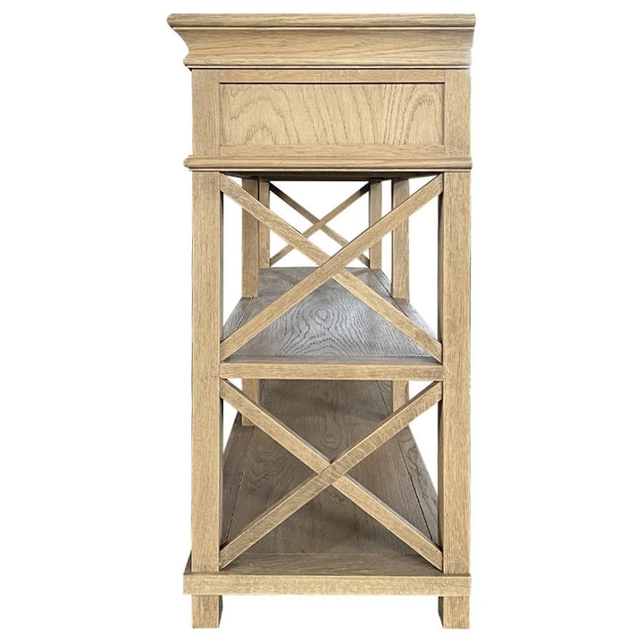 Heston Console - Large - Weathered Oak