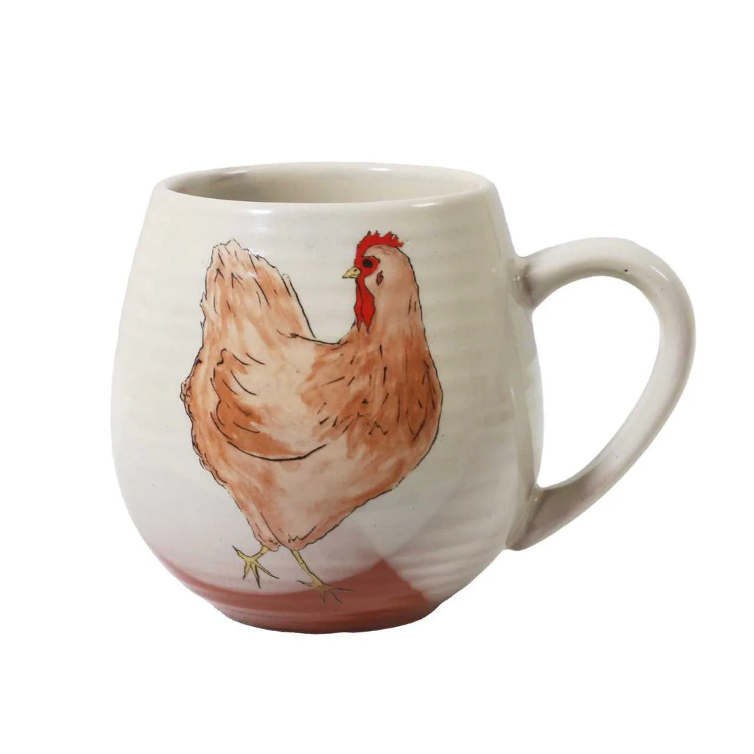 Stoneware mug Hug me chicken