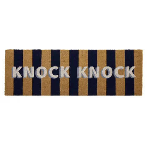 Knock Knock PVC Back Coir Doormat