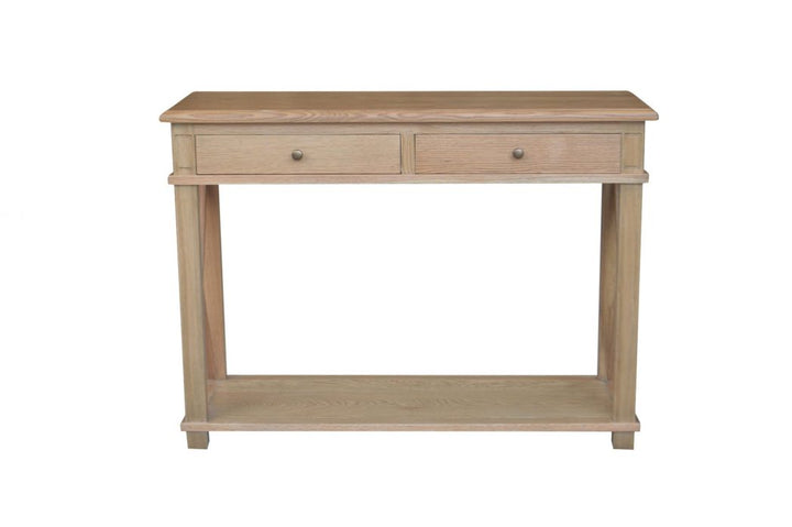 X Brace Two Drawer Console