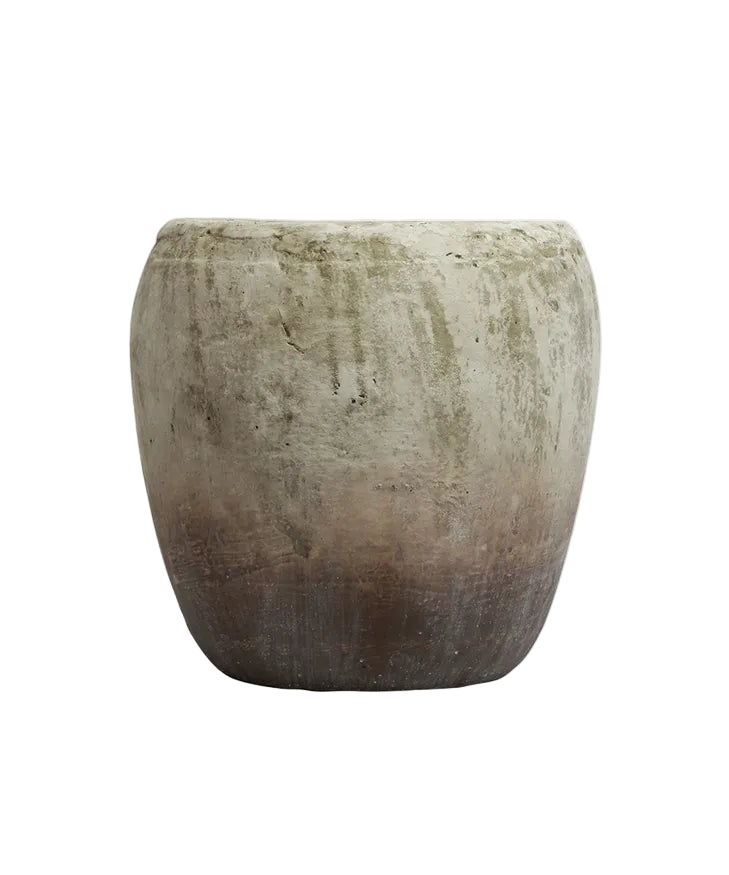 Cement planter vase large grey/brown