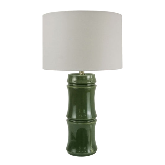 Olive Green Bamboo Lamp