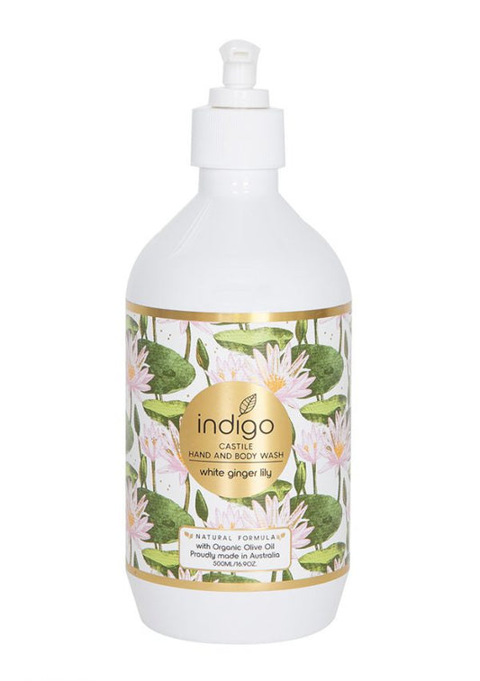 Organic Olive Oil Hand and Body Wash in White Ginger Lily