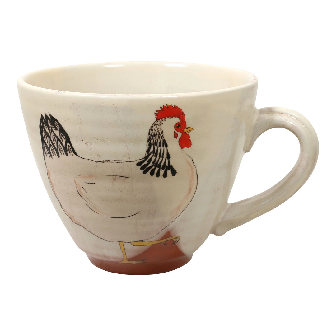 Stoneware Oversized Mug - Chicken