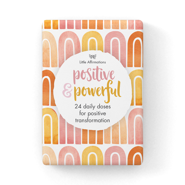 Positive & Powerful 24 affirmation cards + Stand