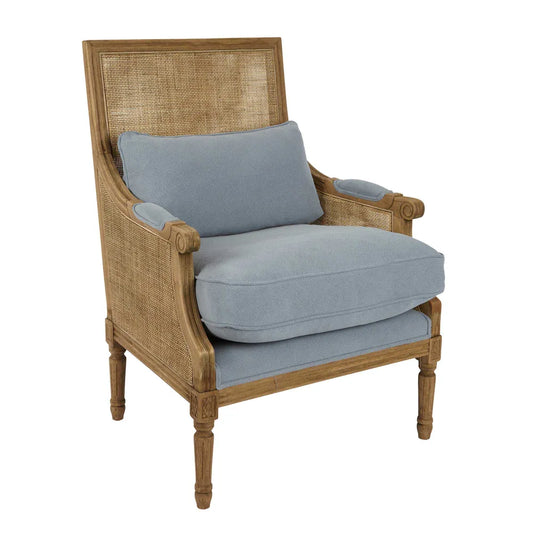 Rattan Armchair Blue