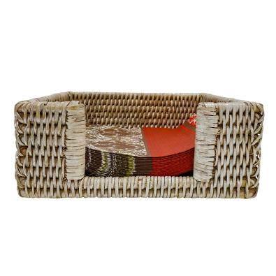 Rattan Napkin Holder - Whitewash