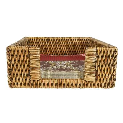 Rattan Napkin Holder Natural Tobacco finish
