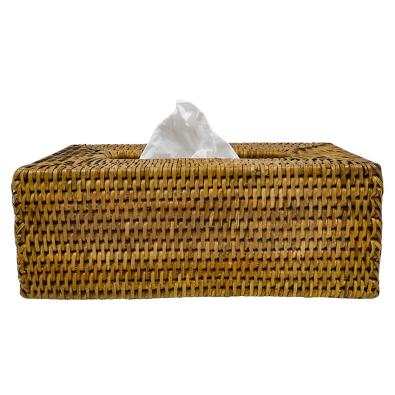 Rattan Tissue Box Cover