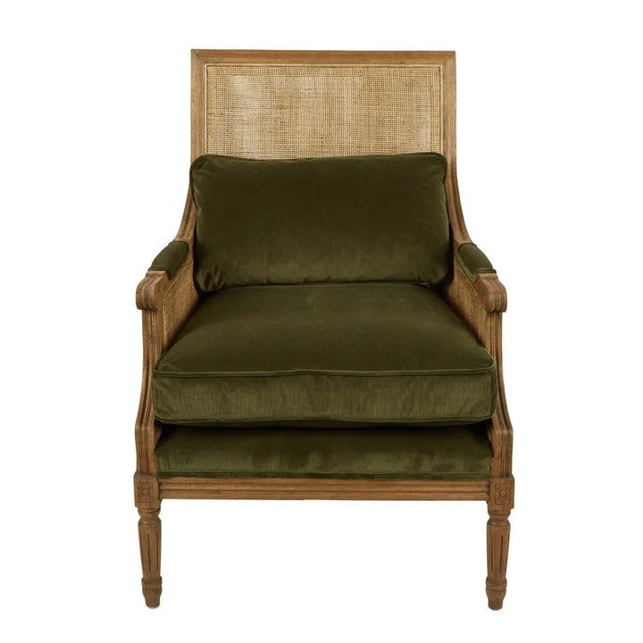 Rattan Armchair Olive Green