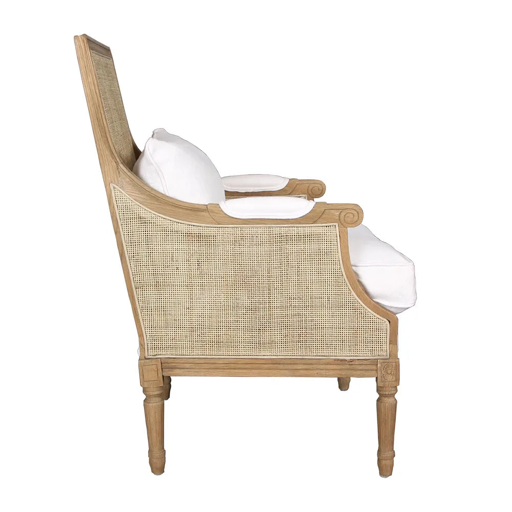 Rattan Armchair White