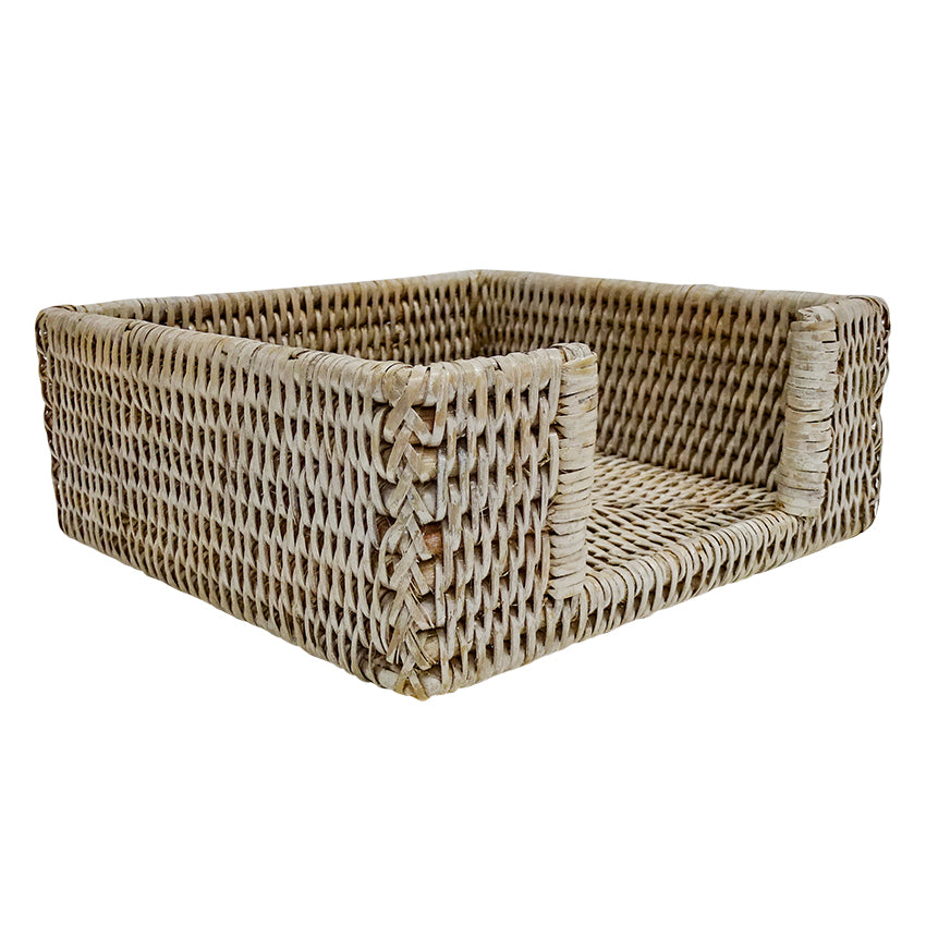 Rattan Napkin Holder - Whitewash